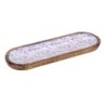 ORIGEN Home Decor Lavender traja avec bols Coasters | Plateau brun - 3x38x13cm