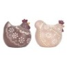 ORIGEN Home Decor Figure Gallina 2 U Animaux | Figure de poulet multicolore - 14x15x11cm