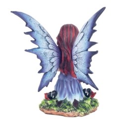 ORIGEN Home Decor Fée Coeur Fête Gris Fée Figure - 17x12x12cm Fantaisie et Romantique