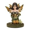 ORIGIN Home Decor Fée assise Fantasy | Figurine Fée Verte - 9x7x7cm