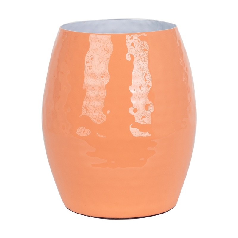 ORIGEN Home Decor Jarrón Metal Jarrones et Portavelas | Vase brun - 18x15x15cm