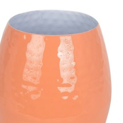 ORIGEN Home Decor Jarrón Metal Jarrones et Portavelas | Vase brun - 18x15x15cm