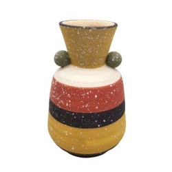 ORIGEN Home Decor Jarrón Jarrones et Portavelas | Vase multicolore - 19x12x12cm