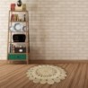 Tapis de jute | Tapis rond, Décoration de la maison Diamètre 90 cm | Beige