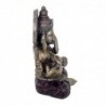 Figurines décoratives | Figurine Dieu Ganesha en résine 20 x 10 x 16,5 cm | Gris