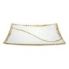 ORIGEN Home Decor Dish Vases et portez-le | Plat blanc rectangulaire - 5x30x17cm