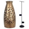 ORIGEN Home Decor Portavelas Vases et détenteurs | Silver Porta - 59x27x27cm