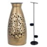 ORIGEN Home Decor Portavelas Vases et détenteurs | Silver Porta - 50x24x24cm