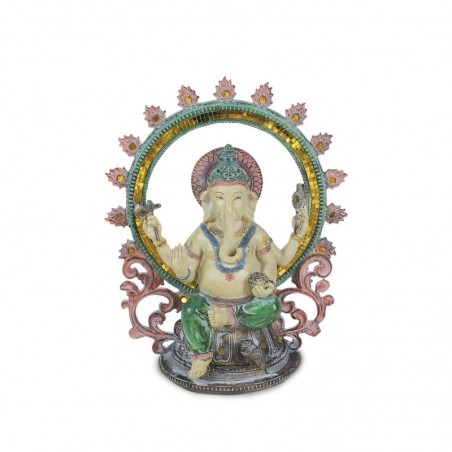 Figurines décoratives | Figurine en résine du dieu Ganesha 31 x 14 x 25,5 cm | Couleur: Multicolore