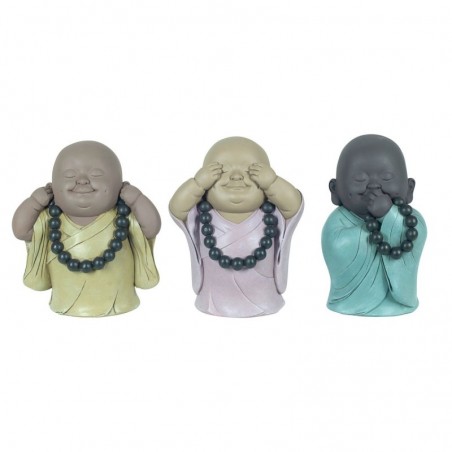 Bouddhas avec Collier des Trois Vertus Comprend 3 Unités Figures Collection Orientale de Bouddhas