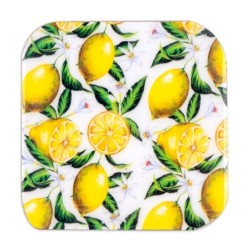 ORIGEN Home Decor Lemone 4 u pesavasos | Jaune rectangulaire - 1x10x10cm