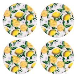 ORIGEN Home Decor Lemone 4 u pesavasos | Jaune rond - 1x10x10cm