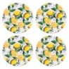 ORIGEN Home Decor Lemone 4 u pesavasos | Jaune rond - 1x10x10cm
