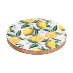 ORIGEN Home Decor Lemone 4 u pesavasos | Jaune rond - 1x10x10cm