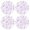 ORIGEN Home Decor Lavender Posts 4 ou Coasters | Blanc rond - 1x10x10cm