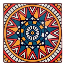 ORIGEN Home Decor Set Postavasos de 4 unités. Multicolore rectangulaire - 1x11x11cm