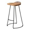 ORIGEN Home Decor Wood Wood Taburete Auxiliary | Tabouret brun - 80x42x36cm