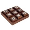 ORIGEN Home Decor Tic Tac Toe Carré Jeux Marron Carré 4x18x18cm