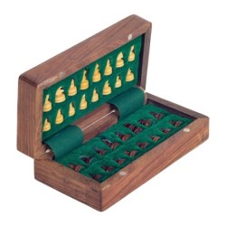 ORIGIN Home Decor Jeux déchecs pliants | Carré Marron 2x15x16cm