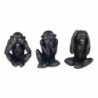 Figurines décoratives | Singe Figurines en Résine 17 x 10 x 13,5 cm | Pack 3 Unités | La couleur noire