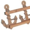 ORIGEN Home Decor Ancre Cintre Porte-Manteaux Bleu - 24x57x6cm