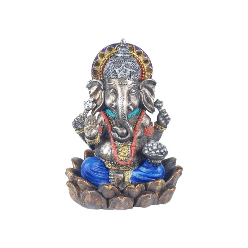 Figurines décoratives | Figurine Dieu Ganesha en résine 17 x 11 x 12 cm | Couleur bleu