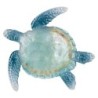 ORIGEN Home Decor Tortue Ornement Mural Applique Métal Bleu 27x27x1cm