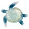 ORIGEN Home Decor Tortue Ornement Mural Applique Métal Bleu 23x23x1cm