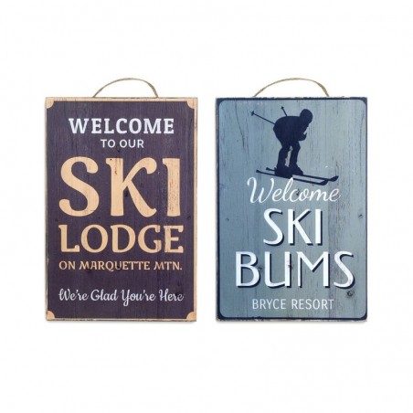 Plaque Murale Ski Set 2 U