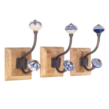 ORIGEN Home Decor Hanger 3U Porte-Manteaux Marron 18x11x12cm