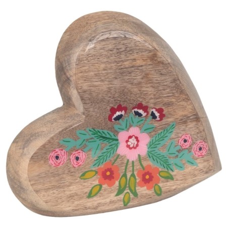 ORIGEN Home Decor Coeur en Bois Divers Figurine Marron - 20x19x3cm