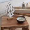 ORIGEN Home Decor Marin en Bois Corail Argenté - Figurine Décorative 30x15x5cm