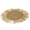ORIGEN Home Decor Ornement Mural Rond Beige Images - 55x55x2cm