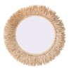 ORIGEN Home Decor Miroir Rond en Herbe - Marron Vintage 45cm | Miroirs décoratifs en palmier et jonc de mer