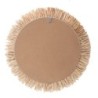 ORIGEN Home Decor Miroir Rond en Herbe - Marron Vintage 45cm | Miroirs décoratifs en palmier et jonc de mer