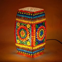 Lampe de table arabe | Lampe marocaine | Carré 31x16x16cm | Couleur: Multicolore