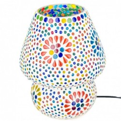 Lampe de table arabe | Lampe marocaine en forme de champignon 18x13x13cm | Couleur: Multicolore