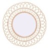 ORIGEN Home Decor Miroir Circulaire Rond - Blanc Vintage - 90x90x2cm