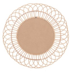 ORIGEN Home Decor Miroir Circulaire Rond - Blanc Vintage - 90x90x2cm