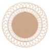 ORIGEN Home Decor Miroir Circulaire Rond - Blanc Vintage - 90x90x2cm