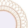 ORIGEN Home Decor Miroir Circulaire Rond - Blanc Vintage - 90x90x2cm