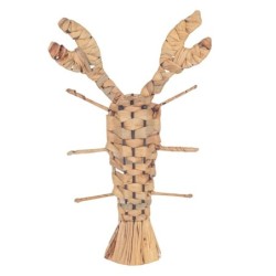 ORIGEN Home Decor Images de décoration murale en forme de homard  Décoration murale de jardin Marron 40 x 22 x 5 cm