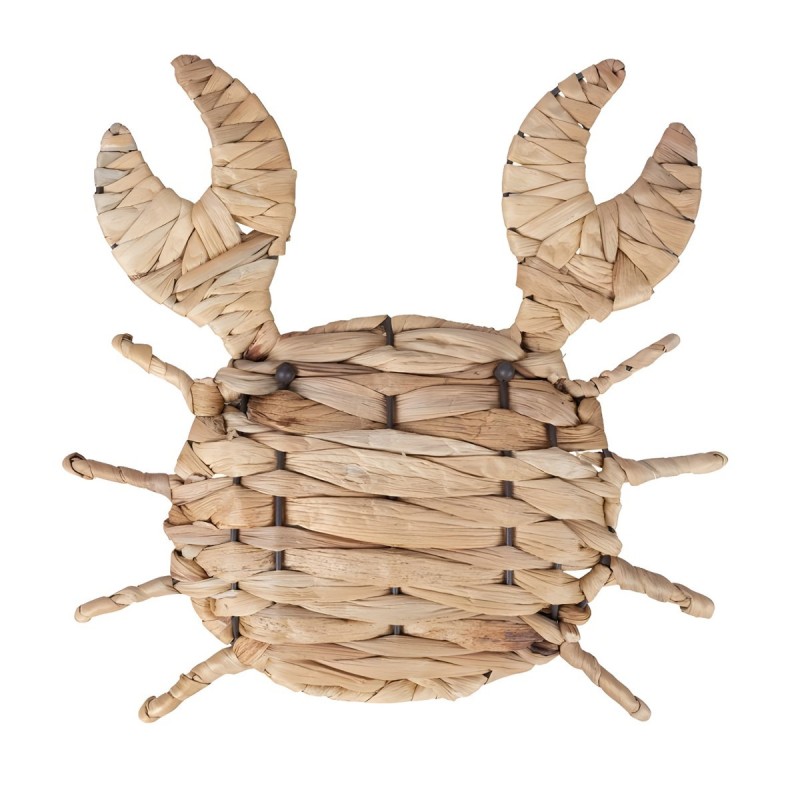 ORIGIN Home Decor Décoration murale en forme de crabe | Ornement Mural de Jardin Marron - 28x32x2cm