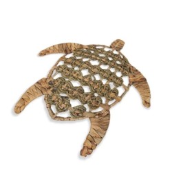 ORIGEN Home Decor Tortue Décoration Murale Photos | Ornement Mural de Jardin Marron - 37x33x6cm