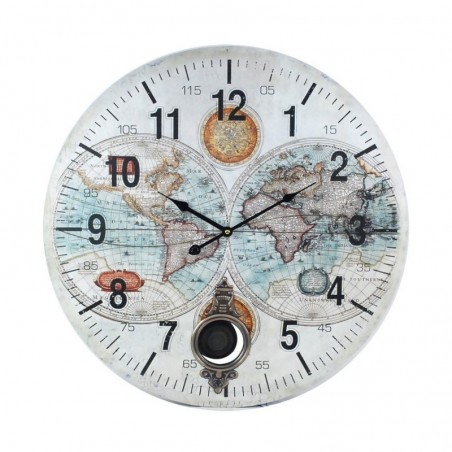 Horloge Murale 58 Cm. Collection d'horloges murales d'ornement de carte du monde