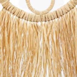 ORIGIN Home Decor Images dornement mural en forme doeil | Ornement Mural de Jardin Marron - 70x38x1cm