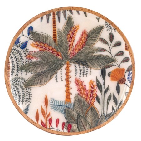 ORIGIN Home Decor Assiette Feuilles Petites Boîtes et Plateaux | Assiette Ovale Marron - 2x16x16cm