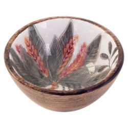 ORIGEN Home Decor Boîtes et plateaux à petits bols à feuilles - Bol ovale blanc 7x15x15cm