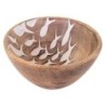 ORIGEN Home Decor Petit Bol à Poisson Boîtes et Plateaux Ronds - 7x15x15cm Marron