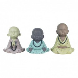 Les figurines de Bouddha en méditation comprennent 3 unités de figurines de bouddhas Collection orientale